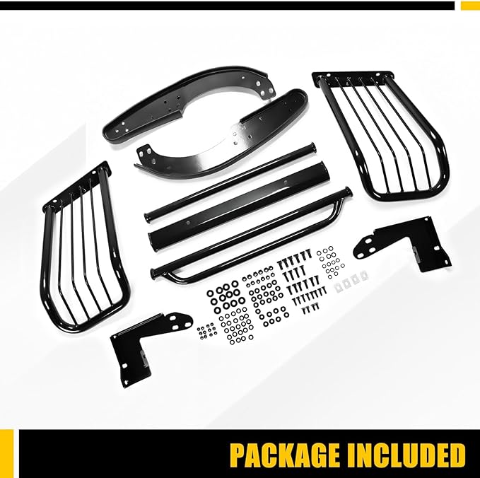 KUAFU Grille Guard Compatible with 2002-2009 Chevy Chevrolet Trailblazer EXT Bull Bar Front Bumper Grill Grille Guard Protector Brush Push Bar Powder Coated Black Steel