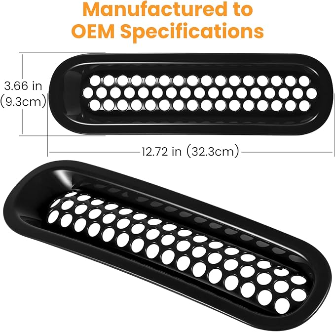7PCS Front Grill Mesh Inserts for Jeep Wrangler JK JKU Unlimited 2007 2008 2009 2010 2011 2012 2013 2014 2015 2016 2017 2018 Grille Guard Cover Trim Clip-in Exterior Accessories (Glossy Black)