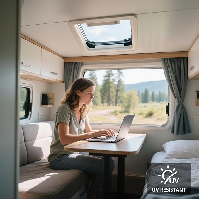 XMK 26" x 26" RV Skylight Replacement Outer Dome Fits 22" x 22" RV Skylight Shower Roof Cover Dome Openings for Camper Trailer Motorhome Fifth Wheel Food Truck (22"x22", Clear)