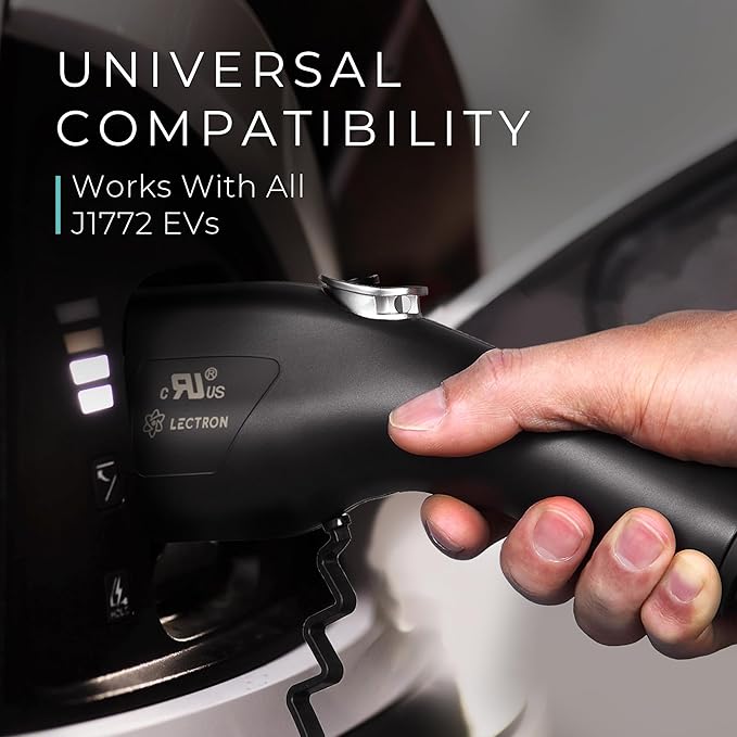 Lectron Level 1/2 (8A - 40A) J1772 Portable EV Charger - Dual-Level Electric Vehicle Charging Station with NEMA 14-50/5-15 Plug - Compatible with All J1772 EVs