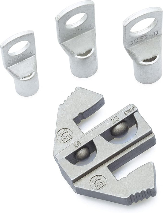 Wirefy Crimping Die for Larger Diameter Non-Insulated Terminals 6-4 AWG | Quick-Change Interchangeable Die for Wirefy Crimping Tools | Heavy-Gauge Precision Crimping Accessory