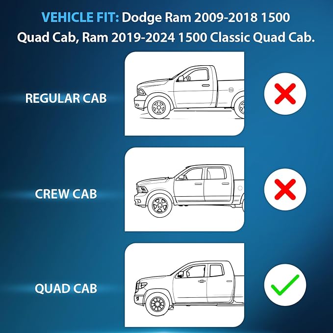 Nilight in Channel Rain Guards for Dodge Ram 1500 2009 2010 2011 2012 2013 2014 2015 2016 2017 2018 Quad Cab, Original Window Deflectors, Vent Window Visors-4pcs