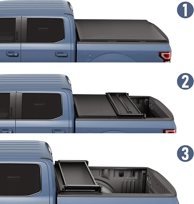 Soft Tri-Fold Truck Bed Tonneau Cover Replacement for 2015-2024 Chevy Colorado/GMC Canyon 5.2FT Bed Fleetside