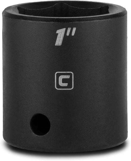 Capri Tools 1-Inch Shallow Impact Socket, 1/2-Inch Drive, 6-Point, SAE