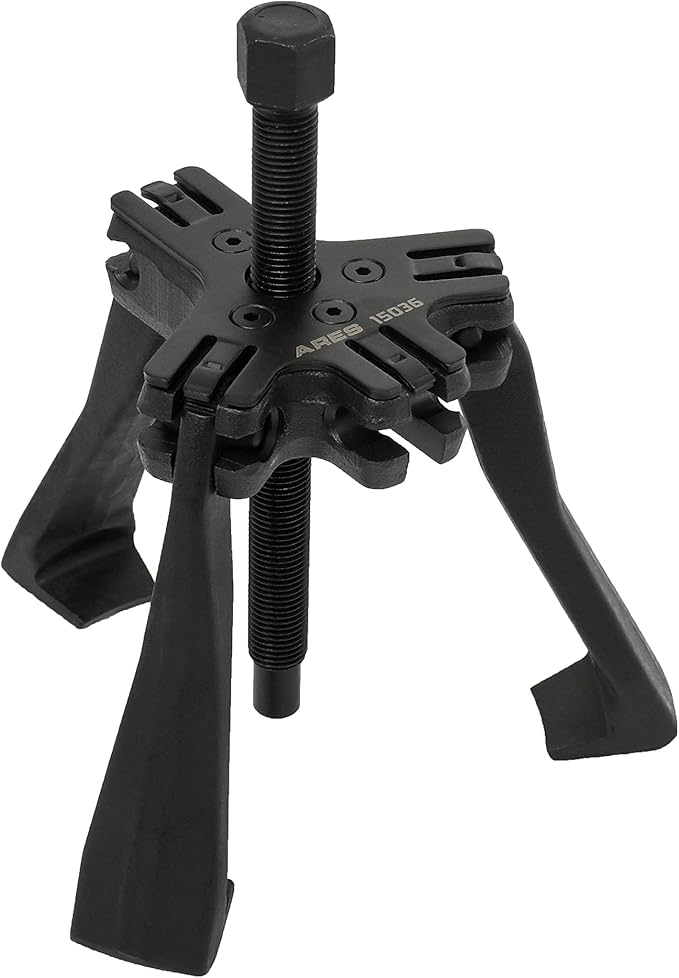 ARES 15036 - Reversible 2/3 Jaw 2-Ton Ratcheting Gear Puller - Chrome Moly Steel Construction - 2-Inch to 3-Inch Adjustable Range - Removes Gears, Pulleys, and Flywheels