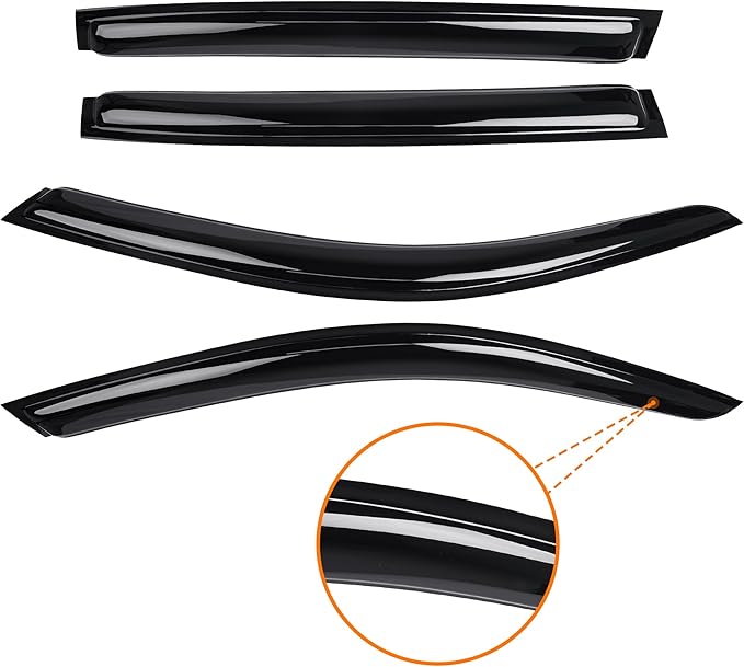 AUXKO Window Rain Guard for Honda HRV 2023 2024 2025 2026 Outside Tape-On Shatterproof Sun Smoke Guard Vent Visor Side Window Wind Deflectors Accessories for Honda HR-V 2023 2024 2025 2026