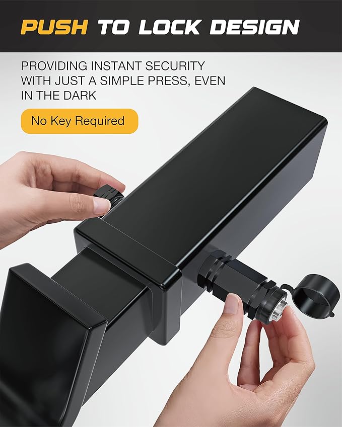 RETRUE Heavy-Duty Trailer Hitch Locks - 5/8" Pin for 2" and 2-1/2" Class III-IV Receivers, Includes 5 O-Rings and Weatherproof Caps, Ideal Trailer Accessories