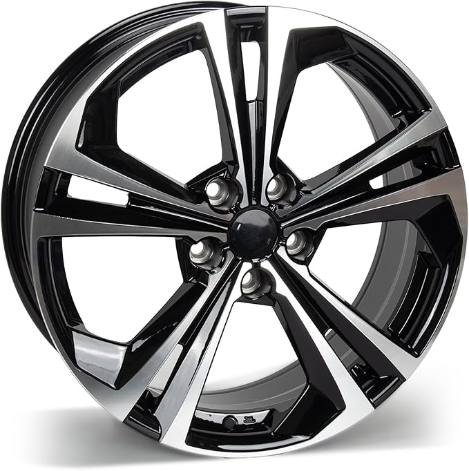 New 18"x7.5'' Aluminum Alloy Replacement for OE Wheel Rim Compatible with Nissan-Sentra SR 2020-2022, Machined Black, PCD 5x114.3, Set of 4