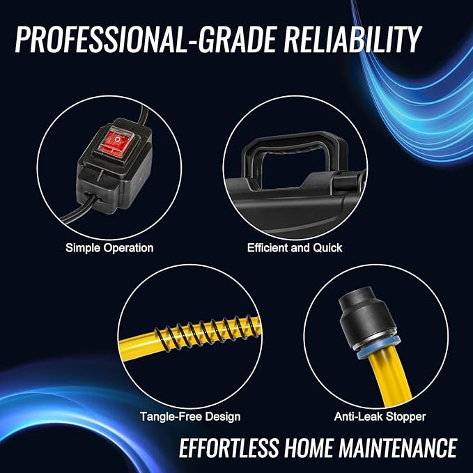 MILADO 12V 100W Oil Change Extractor Pump, Electric Engine Oil Pump, Portable Fluid Transfer Pump for Engine/Transmission/Gear Oil, Suitable for Boat, Car, Truck, Motorcycle, Lawnmower