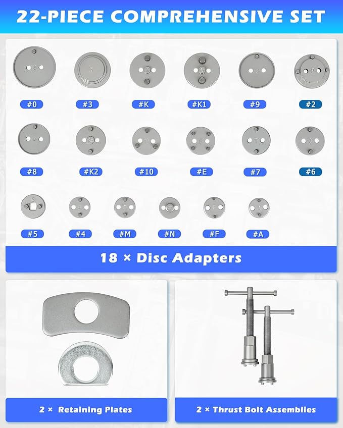 DAYUAN Disc Brake Caliper Piston Rewind Tool Kit Set for Almost Cars Trucks and Four-Wheel Drive Vehicles