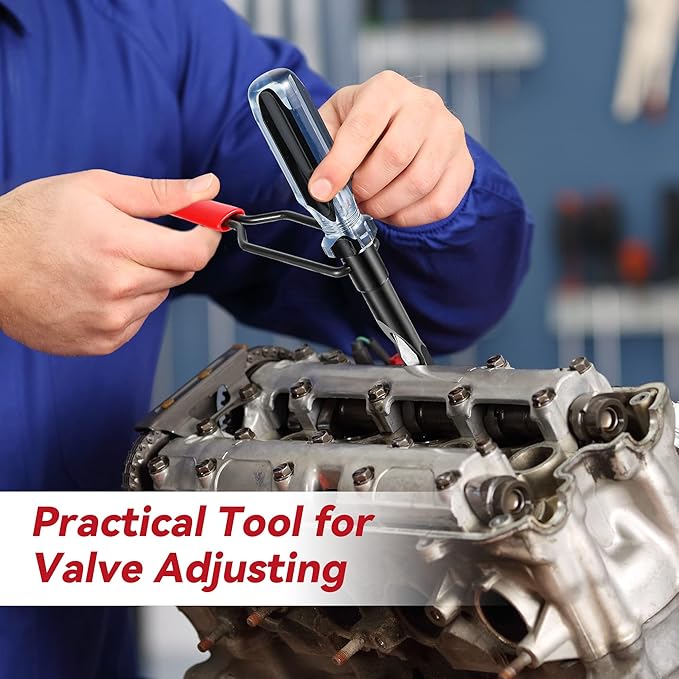 Dreyoo 13mm Valve Adjustment Tool Jam Nut, Slotted Valve Adjusting Stud, Valve Grinding Tool Compatible with Honda/Nissan Auto Vehicle Engines, Valve Lapping Guiding Removal Tool