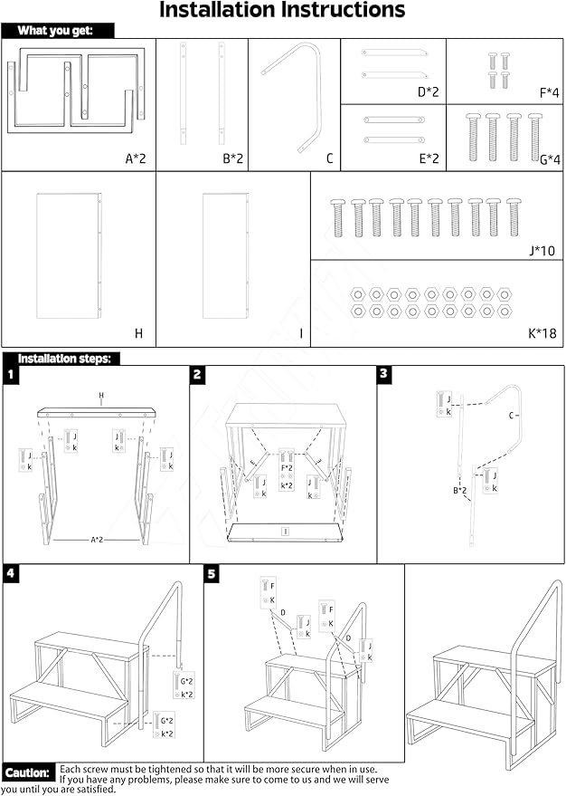 RV Steps with Handrail｜2 Step RV Stairs with Handrail｜Update 3.0 Outdoor RV Ladders with Anti-Slip Pedals｜Mobile Home Stairs for Travel Trailers｜Heavy Duty Camper Steps for Camper, Porch, Spa