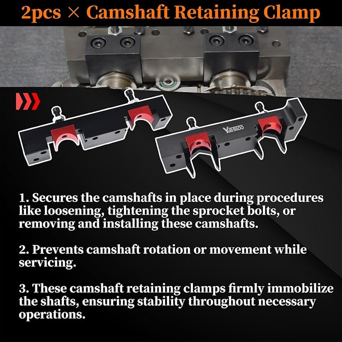 Camshaft Locking Alignment Timing Tool Kit, Compatible with Mercedes Benz M133 M270 M274, 15pcs Set with Carrying Case & Gloves