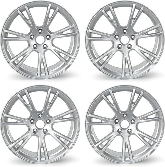 New 19" x 9.5'' Aluminum Alloy Replacement for OE Wheel Rim Compatible with Model Y 2020–2023, Fits Front or Rear Wheel– Square Setup for Long Range Models, Set of 4