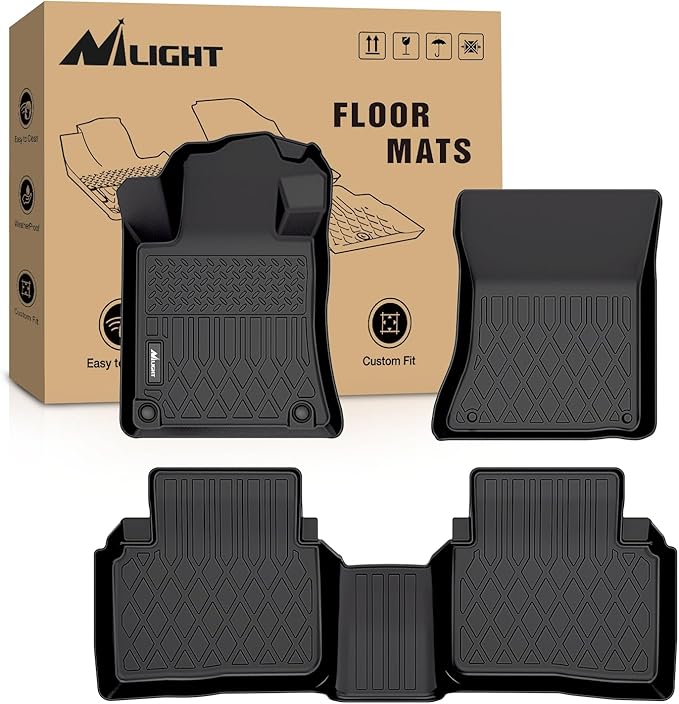 Nilight TPE Floor Mats for Nissan Altima 2019 2020 2021 2022 2023 2024 2025,All Weather Custom Fit Heavy Duty Floor Liners
