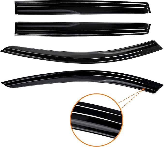 AUXKO Rain Guards for Hyundai Tucson 2026-2022 SE SEL N-Line Limited, Window Vent Visor Accessories - Shatterproof Sun Smoke Visors for Car Window, Tape-On Side Window Wind Deflectors & Visors Black