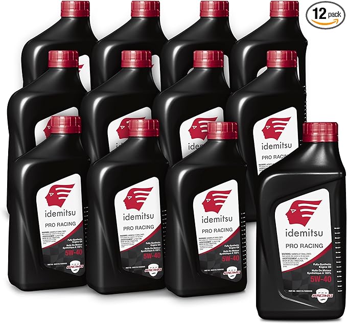 Idemitsu Synthetic Pro Racing 5W-40 Engine Oil - 1 Quart Case of 12