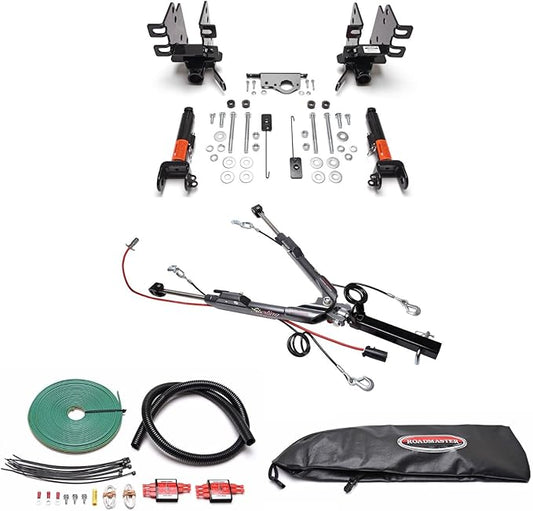 Roadmaster Sterling All-Terrain Tow Bar and Baseplate Combo with Wiring Kit for LED Bulbs fits 2018-2025 Wrangler JL with LED Taillights | Includes Decal