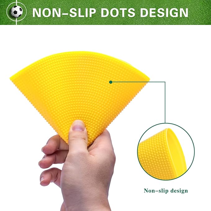 Poly Spot Markers 9 inch Non-Slip Rubber Agility Markers Flat Field Cones Floor Dots for Football, Soccer, Basketball Training Markers, School Activities, Exercise Drills, Social Distancing