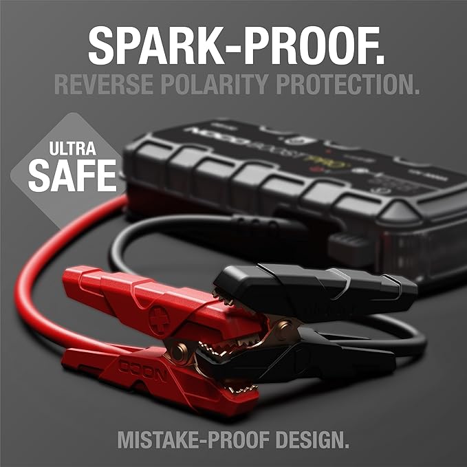 NOCO Boost GB150: 3000A UltraSafe Jump Starter – 12V Lithium Battery Booster Pack, Portable Jump Box, Power Bank & Jumper Cables - for 9.0L Gas and 7.0L Diesel Engines