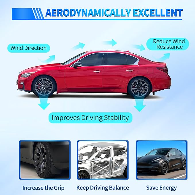 Nilight Spoiler Fit for Infiniti Q50 4 Door Sedan 2014 2015 2016 2017 2018 2019 2020 2021 2022 2023 2024 Spoilers for Cars Rear Spoiler Wing ABS Rear Trunk Lip Accessories No-Drill, Glossy Black