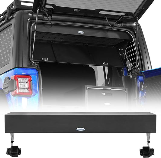 Hooke Road JL Overhead Storage Box MOLLE Panel for 2018-2025 Jeep Wrangler JL 4-Door Hardtop, Roll Bar Mount Lockable Toolbox Security Tool Organizer
