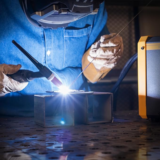 TOOLIOM Tig Tungsten Welding Tungsten Electrodes 2% Lanthanted Tungsten 1/8" x 7" (Blue,Ewla-2) 10-Pack