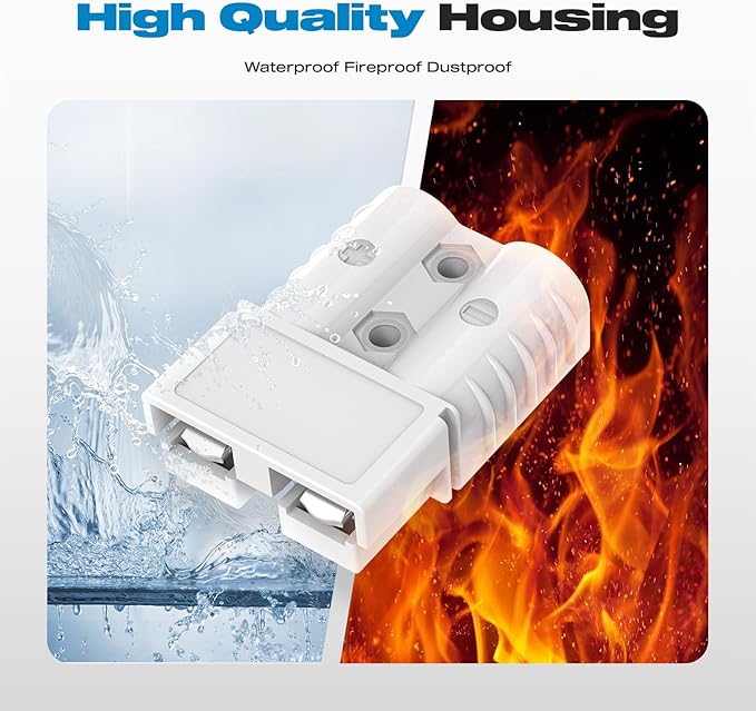 Anderson Connector,120AMP 2-6 Gauge Battery Quick Connect 12V-36V Anderson Plug Battery Cable Quick Connect Disconnect Plug Winch Wiring Kit for Cable RV Truck Winch (4 Pack)-Gray