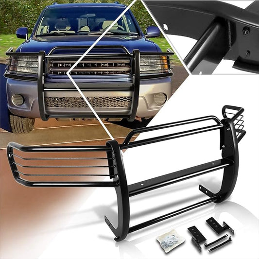 Compatible with Sequoia UCK SUV 01-07 Front Bumper Brush Grille Guard Protector,Coated Black