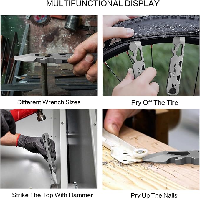 EDC Pry Bar Multitool with Bi-Directional Ratchet Screwdriver & Everlasting Pen, Wrenches, Crowbar, Bottle and Box Openers - Your Versatile Companion for Everyday Carry and Camping Accessories