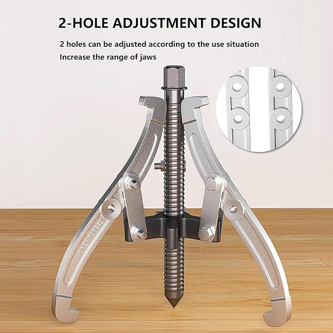 Heavy Duty 3 Jaw Gear Puller, 10'' 12'' 14'' 16'' 2 Jaw or 3 Jaw Pulley Puller Tool, Ideal for pulling hubs, flanges, gears, pulleys, flywheels, and bearings off of shafts, Carbon Steel Pulling Horse(