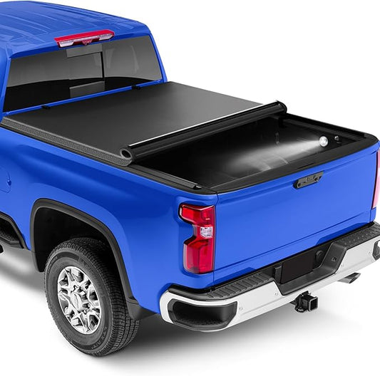PZ Soft Vinyl Roll Up Truck Bed Tonneau Cover Compatible with 2015-2025 Chevrolet Colorado/GMC Canyon Fleetside 5.2ft(62.4") Bed