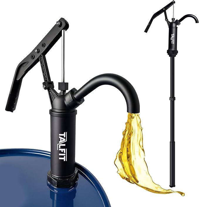 Lever Action Barrel Pump,55 Gallon Drum Pump, For Fuels, Chemicals, Corrosive Liquids, Water Based Fluids, Fits 5 to 55 Gallon Drums & Barrels (PPS - Ultra - Strong Corrosion Resistance)