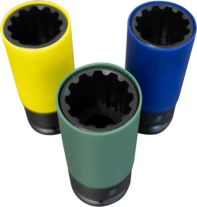 Counteract Socket Pro – 6 Way Socket 3pc Set - 22mm, 7/8", 15/16"mm - 1/2" Drive
