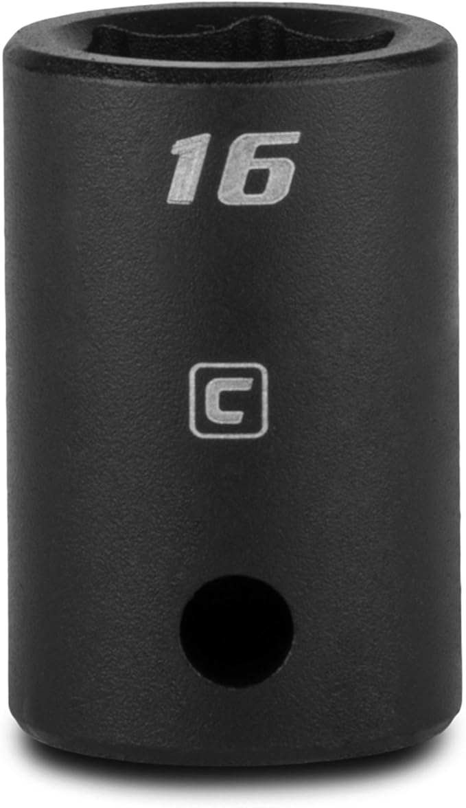 Capri Tools 16 mm Shallow Impact Socket, 1/2-Inch Drive, 6-Point, Metric