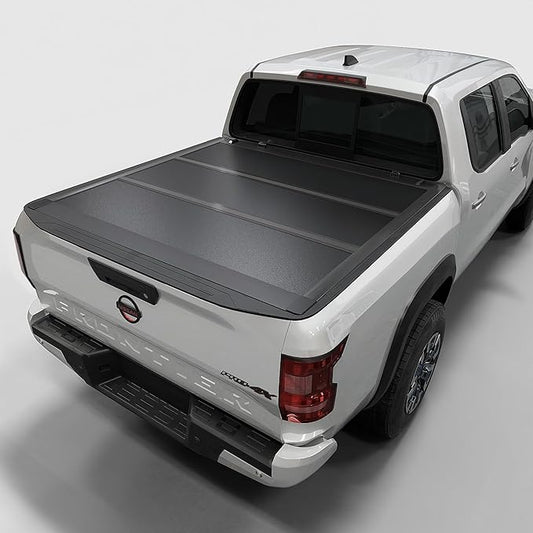 Low Profile Hard Folding Truck Bed Tonneau Cover Fits 2005-2022 Nissan Frontier 5' Bed (60")