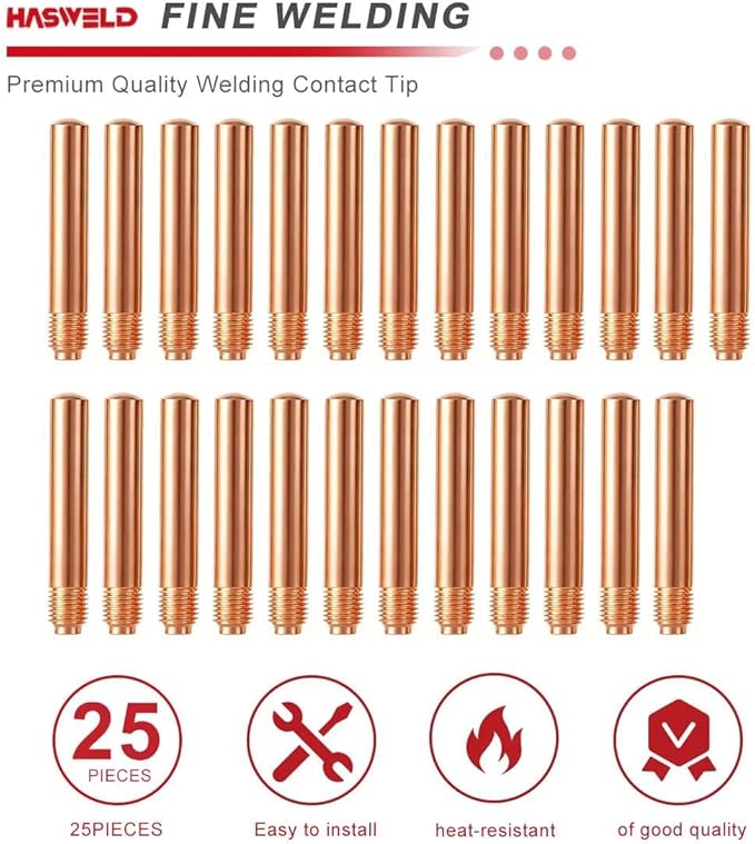 25-PK 14-45 Mig Welding Contact Tips .045" Replacement Tweco 2 3, 4 and Lincoln Magnum 200, 300, 400 Guns MIG Weld Guns 14-45<25PK>