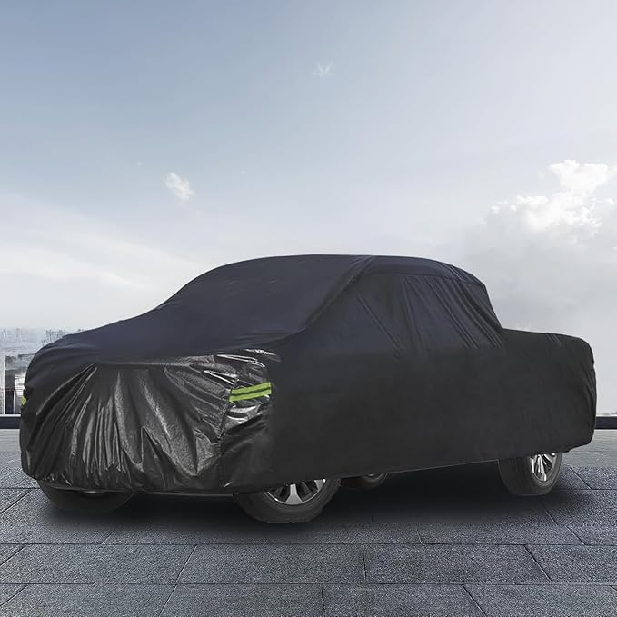 Truck Cover Waterproof Custom Fit GMC Sierra 1500-3500 Extended 8' Bed (1998-2014), 7 Layers Heavyweight Pickup Car Cover Outdoor Indoor Sun UV Rain Snow Wind Protection.