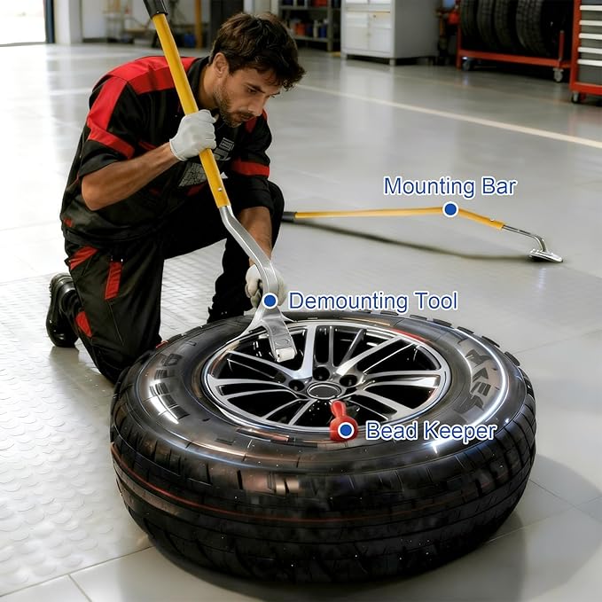 Tire Hammer Tire Bead Breaker and Tire Mount Demount and Tire Dolly for Tire Changing Tool Tire Changer Kit