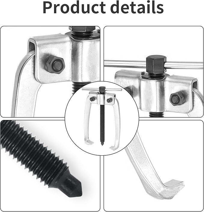 2 Jaw Puller 2.5in/65mm Universal Bearing Gear Pullers Heavy Duty Extractor Tool,High Carbon Steel Puller,Adjuestable Pulley Removal Tool for Bearings/Flywheels/Pulleys Remove