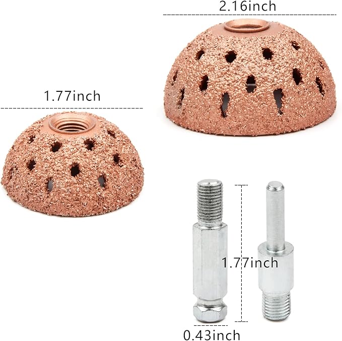 Tire Repair Patch Tools Tire Buffing Wheels 42 mm 55mm Tungsten Steel Buffing Wheel with Tire Patch Roller Scraping Cutter for Car Tire Grinding Polishing Accessories Kit