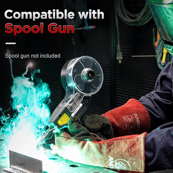 ANDELI 205A MIG Welder, [Large LED Display] 6-In-1 Multi Process Gas MIG/Flux Core MIG/Spool Gun MIG/Spot welding/Lift TIG/Stick Aluminum MIG Welding Machine，110/220V Dual Voltage Welder Machine