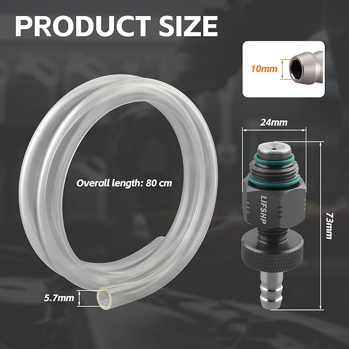 Oil Filter Drain Tool,Aluminum Alloy Upgraded Large Hole and Thickened Tube for Toyota, Lexus, Scion 2.0L - 5.7L Vehicles with Cartridge Style Filter System-Gun Black