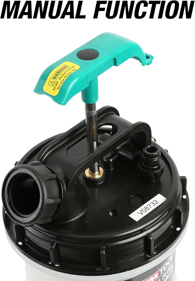 OEMTOOLS 24397 Fluid Extractor Pump, 9.5L Manual Vacuum Oil Changer & Fluid Transfer Pump – Fast Drain Oil, Coolant, Brake & Transmission Fluid – Leak-Free Heavy-Duty Garage Tool