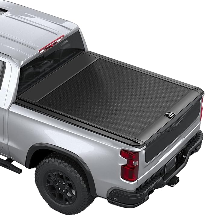 Retractable Truck Bed Tonneau Cover for 2014 2015 2016 2017 2018 2019 2020 2021 2022 2023 2024 2025 2026 Chevy Silverado/GMC Sierra 1500 (5'8" /69" Bed) Truck Bed Cover Password Lock
