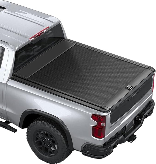 Retractable Truck Bed Tonneau Cover for 2014 2015 2016 2017 2018 2019 2020 2021 2022 2023 2024 2025 2026 Chevy Silverado/GMC Sierra 1500 (5'8" /69" Bed) Truck Bed Cover Password Lock