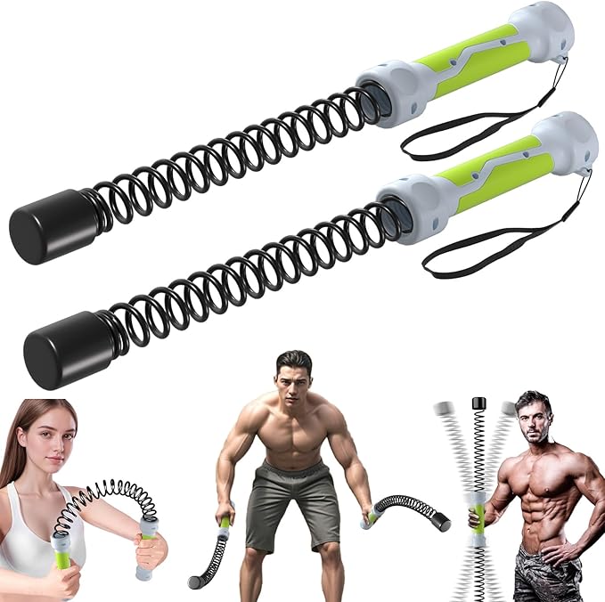 3 in 1 Ropeless Battle Ropes for Home Grm,Portable HIIT Workout Rope for Working Out, Weighted Exercise Battle Ropes for Low-Impact Cardio Training（2 pcs