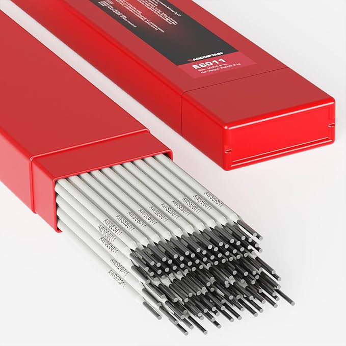 ARCCAPTAIN E6011 Welding Rod 3/32" 5LB Carbon Steel Welding Sticks Electrodes, Welding Rods ARC Welding Equipment