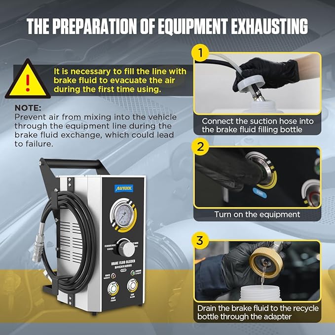 Brake Bleeder Kit Automotive,Brake Fluid Bleeder Exchanger Machines,Brake Oil Fluid Extractor Pump,Professional Pulsating Brake Oil Fluid Bleeding Tool,Automatic Vacuum Brake Bleeder One Person