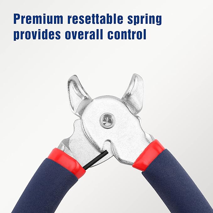 WORKPRO Hog Ring Pliers with 500 Pcs 3/4" Hog Rings, Galvanized Steel Hog Rings Perfect for Furniture Upholstery, Auto Upholstery, Plastic Meat & Sausage Casings